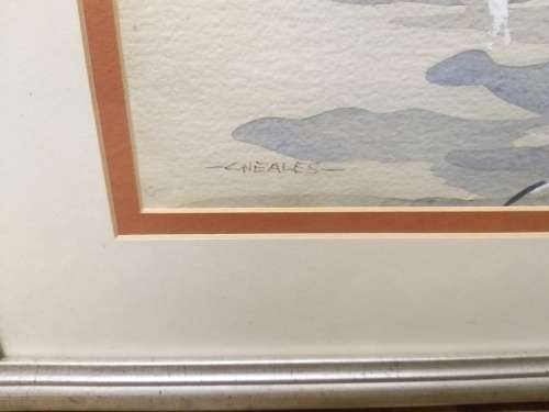 CHEALES Watercolour- Harbour scene