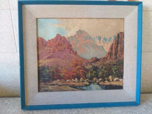 Landscape Oil painting signed Reg Grattan