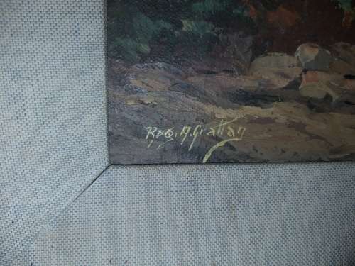 Landscape Oil painting signed Reg Grattan