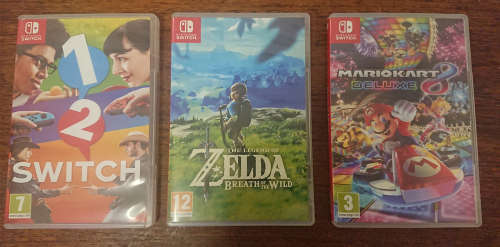 Nintendo Switch Game Bundle (The Legend of Zelda: Breath of the Wild + Mario Kart 8 Deluxe)