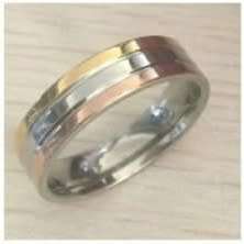 Stainlesss Steel, 3 Metal bands, 8MM WEDDING BAND Free Box, SIZES 7