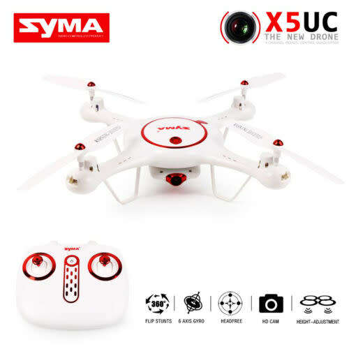 Syma X5UC RC Drone Quadcopter with HD Camera - White