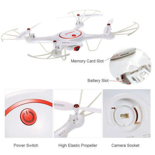 Syma X5UC RC Drone Quadcopter with HD Camera - White