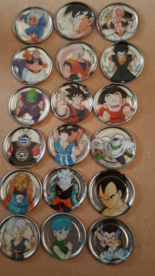 Dragonball Z Silver Metal Tazos - Not Full Collection (18 Tazos)