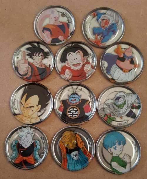 Dragonball Z Silver Metal Tazos - Not Full Collection (11 Tazos)