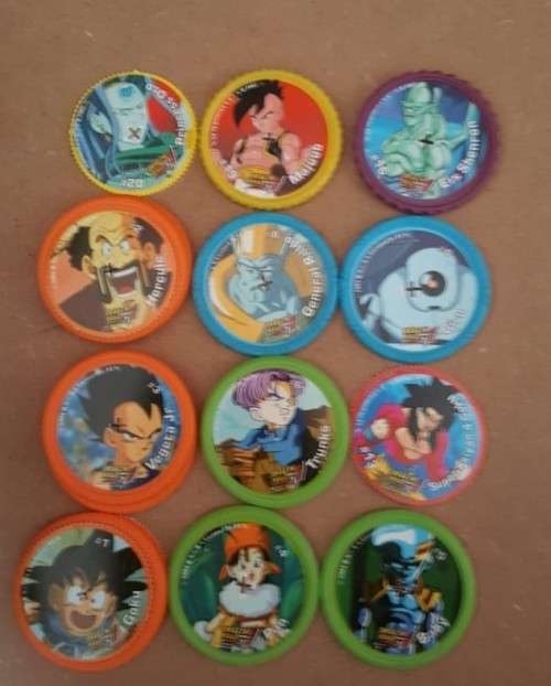 Dragonball GT Stunt Wheels and Heros Tazos - Not Full Collection (30 Tazos)