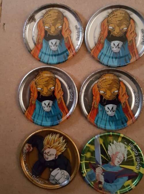 DRAGON BALL Z - 6 METAL TAZOS