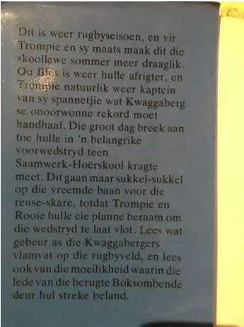 Trompie die rugbyreus - Topsy Smith - Hard Cover