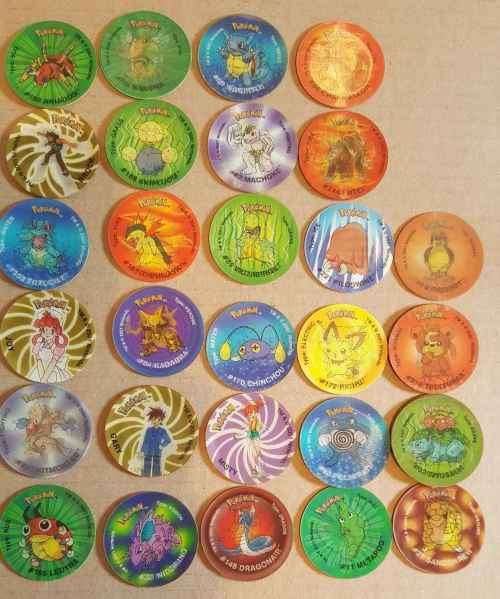 Pokemon Tazos Set 5 NOT FULL COLLECTION 28 TAZOS