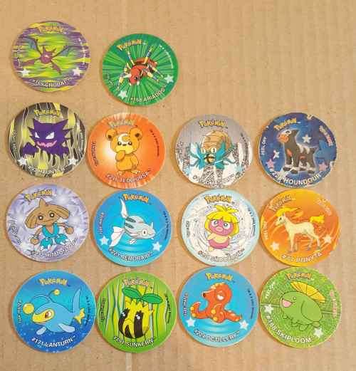 Pokemon Tazos Set 4 NOT FULL COLLECTION 14 TAZOS