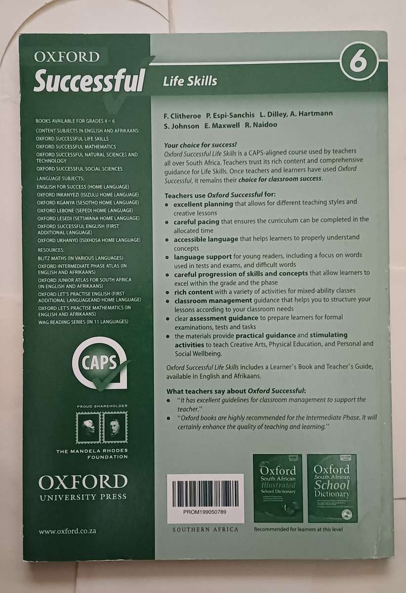 OXFORD SUCCESSFUL LIFE SKILLS TEACHER'S GUIDE GRADE 6