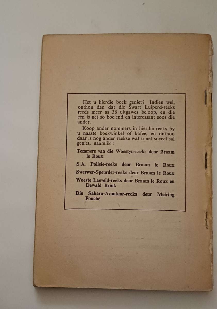 DIE SWART LUIPERD REEKS NO 37 - DIE GORILLAS KOM!