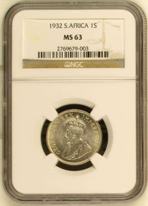 1932 1 Shilling MS63 ## Extremely Rare ## Very High Grade ## Seldom offered!