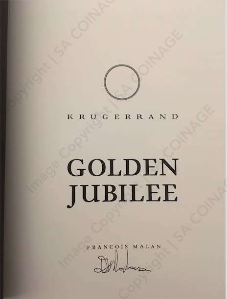 2017 1oz Krugerrand 50th Anniversary Book Set | Signed by Director of SA MINT & Author | Mintage: 50