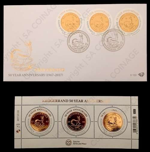 2017 1oz Krugerrand 50th Anniversary Book Set | Signed by Director of SA MINT & Author | Mintage: 50