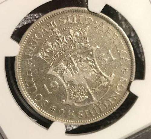 1931 Union of South Africa - Half Crown (2/6) - NGC VF30 - 3rd FINEST - LOW MINTAGE: 790