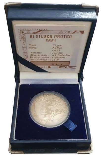 1997 PROTEA WOMEN SILVER R1 PROOF IN SA MINT BOX WITH COA | MINTAGE: 3184 | 3 AVAILABLE |1 DAY ONLY!