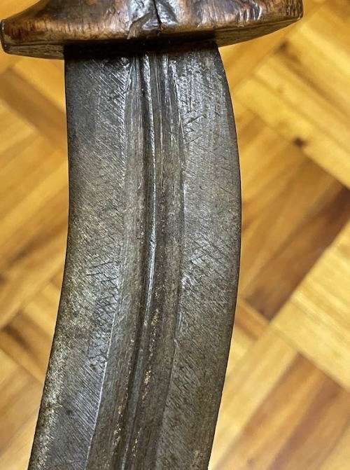 ETHIOPIAN SHOTEL | SWORD COMES WITH WOOD GRIP and LEATHER SCABBARD | FOR ...... ONLY!