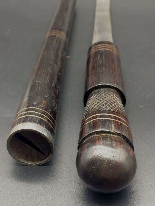 East African | Maasai Tribe`s | Vintage Carved Ebony Wooden Hidden Dagger