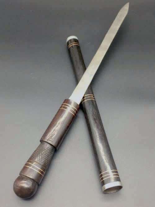 East African | Maasai Tribe`s | Vintage Carved Ebony Wooden Hidden Dagger