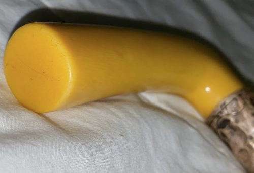 Vintage Walking Stick with Beautiful Ivory Handle and English Silver Hallmarks - BM and Co. | 91cm