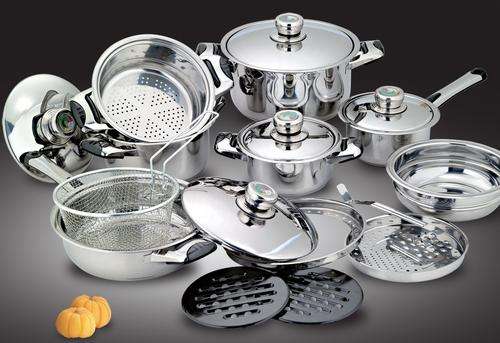 LIMITED STOCK !!!! **19 PCS** KIRAZ 18/10 STAINLESS STEEL COOKWARE SET