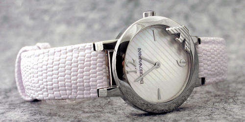 **** Emporio ARMANI white women's quartz watch AR0745*****