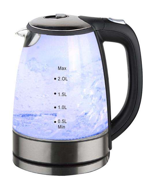 BRAND NEW ELECTRIC GLASS KETTLE WITH LED LIGHTS / CORDLESS / 2.0L
