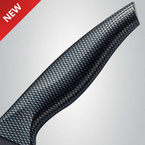 Royalty Line Carbon Handle 5-Piece + BONUS PEELER Black Ceramic Coating Knife Set RL-CB5