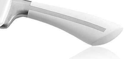 Royalty Line 8-Piece Stainless Steel Knife Set With Rotating Stand - White