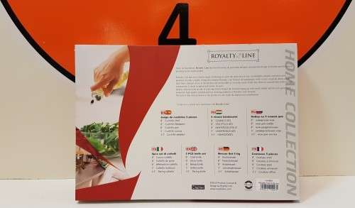 Royalty Line Steel White Knife Set - 5 Piece Stainless  + FREE BONUS (PEELER)