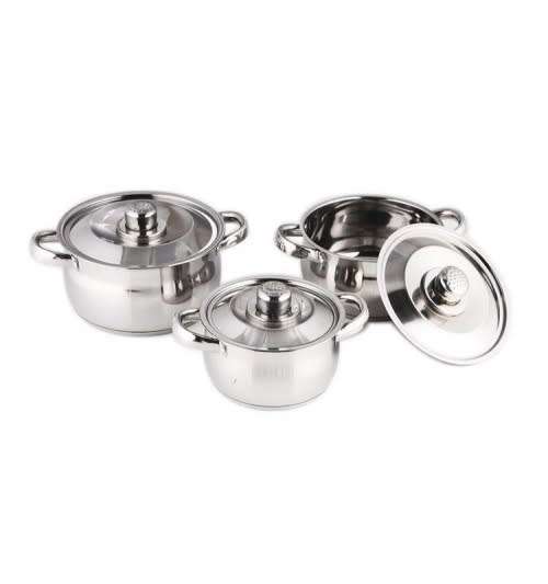 *****BRAND NEW 6 PCS STAINLESS STEEL COOKWARE SET***** NEW DESIGN FOR MODERN KITCHENS*****