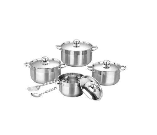 *****BRAND NEW 10 PCS STAINLESS STEEL COOKWARE SET***** NEW DESIGN FOR MODERN KITCHENS*****