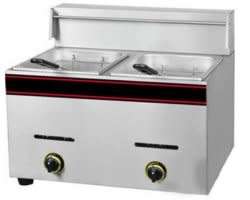 Stainless Steel Commercial Grade 2-Tank 2-Basket 10L Gas Fryer