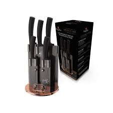 **Berlinger Haus 6 knives made of stainless steel ,Metallic Line Rosegold Edition