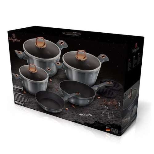 Berlinger Haus 10-Piece Marble Coating Cookware Set -BH-6020  MoonLight (READ THE DESCRIPTION)