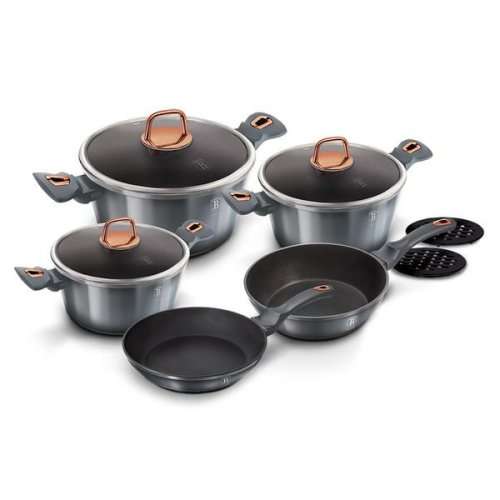 Berlinger Haus 10-Piece Marble Coating Cookware Set -BH-6020  MoonLight (READ THE DESCRIPTION)