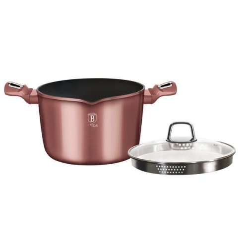 Berlinger Haus 24cm Marble Coating Pasta Pot with Lid BH-6038- i-Rose Edition (READ THE DESCRIPTION)