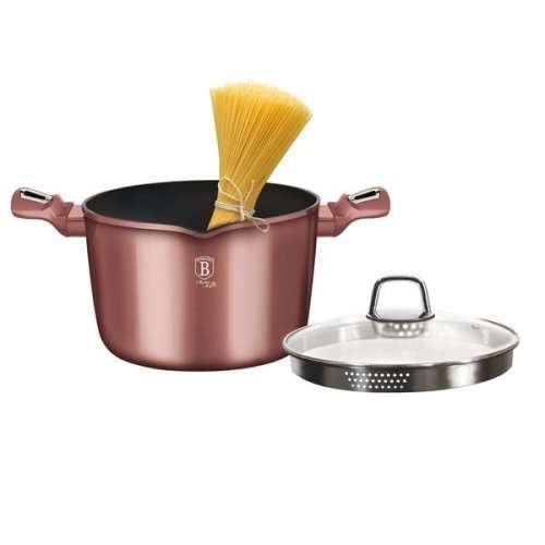 Berlinger Haus 24cm Marble Coating Pasta Pot with Lid BH-6038- i-Rose Edition (READ THE DESCRIPTION)