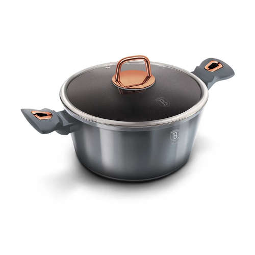 Berlinger Haus 24cm Marble Coating Casserole with Lid - Moonlight , BH-6012 (READ THE DESCRIPTION)