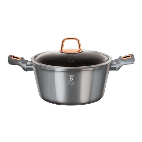 Berlinger Haus 24cm Marble Coating Casserole with Lid - Moonlight , BH-6012 (READ THE DESCRIPTION)