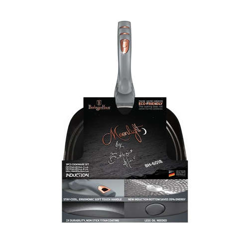 Berlinger Haus 3-Piece Marble Coating Fry & Grill Pan Set - Moonligh, BH-6018 (READ THE DESCRIPTION)