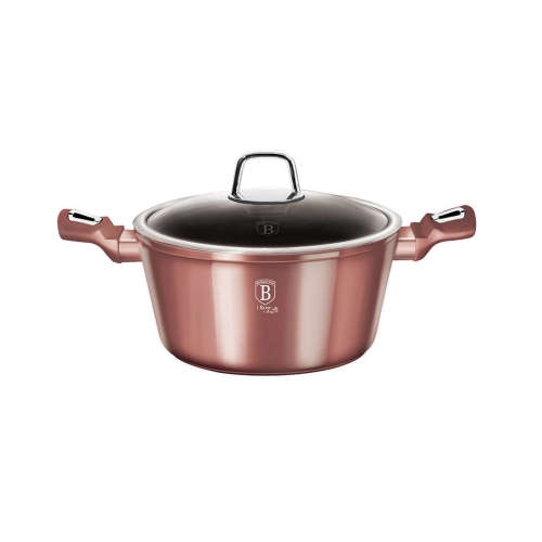 Berlinger Haus 20cm Marble Coating Casserole with Lid - i-Rose, BH-6034 (READ THE DESCRIPTION)