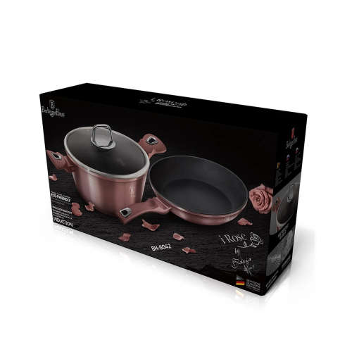 Berlinger Haus 3-Piece Marble Coating Cookware Set - i-Rose, BH-6042 ( READ THE DESCRIPTION)