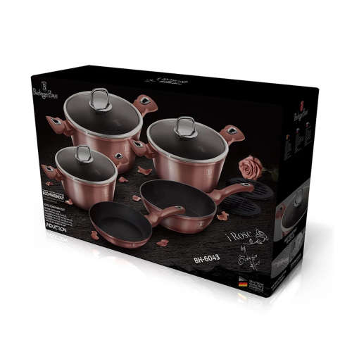 Berlinger Haus 10-Piece Marble Coating Cookware Set - i-Rose, BH-6043 ( READ THE DESCRIPTION)