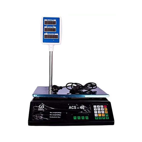 40kg Digital Pricing Computing Scale Black