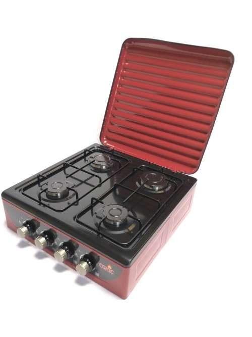 Conic 4 Burner Gas Stove - RED