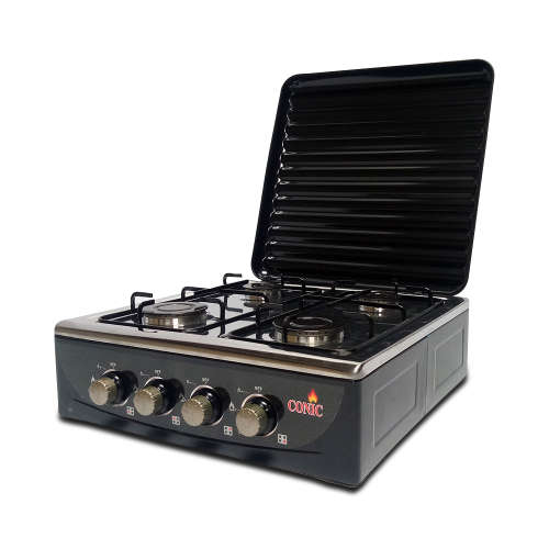 Conic 4 Burner Gas Stove - Black (READ THE DESCRIPTION)