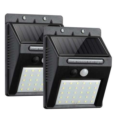 Solar Sensor Wall Light Set Of 2