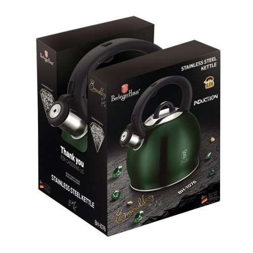 Berlinger Haus Stainless Steel Whistling Kettle 3L Emerald BH-1076D (READ DESCRIPTION)